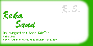 reka sand business card